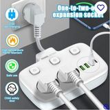 Akım Korumalı 2’li Ayrı Anahtarlı Priz, 2x Priz, 3x Usb, 1x Type-C, 2 mt Kablo, Hızlı Şarj - Renkli