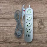 Akım Korumalı 3'Lü Grup Priz 3 Usb Çıkışlı 1.5 Metre Kablosu