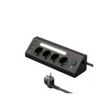 Akım Korumalı Çoklu Priz | 4 Priz Girişi + 2 USB-C + 2 USB-A Çıkışı | 2 Metre Kablo | LED Işıklı | Hızlı Şarj ve Güvenli Kullanım