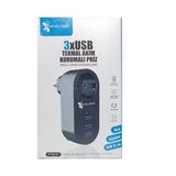 Akım Korumalı Tekli Priz - Akıllı Akım Dengeleme - 3Xusb - Isıya Karşı Dayanıklı (Timya/Go1395) 197766