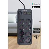 Akım Korumalı Wifi 8'li Priz Gizli Kamera