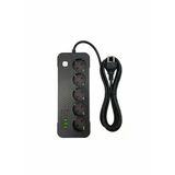 Akım Termal Çocuk Korumalı 3X Usb 2X Type-C Girişli 5Li Priz 5 Metre Kablo 2500W