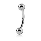 Akın Aksesuar Top Uçlu Çelik Kaş Piercing Gümüş Rengi