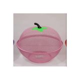 Akın Tel Meyve Sepeti Elma Figürlü Pembe Pembe Tek Ebat