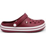 Akınalbella bella Doremor Bordo Beyaz Sabo Crocs Modeli Terlik Hastane Terliği Hemşire Doktor Terliği