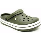 Akınalbella bella Doremor Haki Beyaz Sabo Crocs Modeli Terlik Hastane Terliği Hemşire Doktor Terliği - Haki - Beyaz