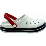 Akınalbella bella Doremor Tomy Beyaz Sabo Crocs Modeli Terlik Hastane Terliği Hemşire Doktor Terliği - Beyaz - Kırmızı