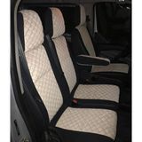 Akıncı Ford Custom 5+1 Uyumlu Krem Taytüyü Siyah Deri Karışımı Krem Ip