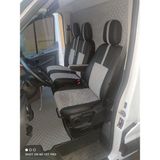 Akıncı Ford Transit 2+1 2015 2022 Arası Uyumlu Gri Nakışlı Taytüyü Siyah Deri Karışımı Gri Ip