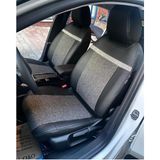 Akıncı Oto Kılıf Citroen C4 2022 Uyumlu Arka Sırt 2+1 Model Gri Keten Siyah Deri Karışımı Gri Ip
