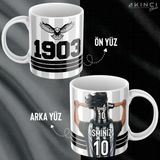 Akıncı Store Baba Kız Özel Isim ve Numara Baskılı Siyah Beyaz Kartal Tasarımlı Kupa Bardak - Hediyelik - Baba Kız 1903 Kartal