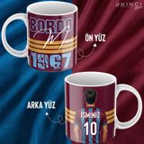 Akıncı Store Kişiye Özel Isim ve Numara Baskılı Bordo Mavi Tasarımlı Kupa Bardak - Hediyelik - Bordo Mavi 1967 Adam Model