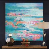 Akıntı Yağlı Boya Dokulu Tablo 80X80 Gümüş Çerçeveli