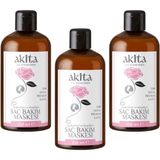 Akita Bitkisel Saç Bakım Maskesi 250ML Üçlü Set