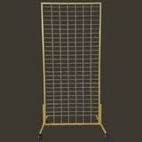 Akkaya Dekorasyon 90X190 cm Ayaklı Tel Pano, Gold Renkli, Telefon Aksesuar Standı, Duvar Panosu, Mağaza Askılığı, Çok Amaçlı Stant