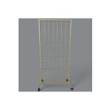 Akkaya Dekorasyon 90x190 Cm Ayaklı Tel Pano, Gold Renkli, Telefon Aksesuar Standı, Duvar Panosu, Mağaza Askılığı, Çok