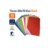 Akkaymak Ticon 50X70 Eva Simli Yapışkanlı Çok Renkli 10 ADET
