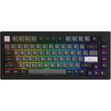 Akko 5075B Plus Black Silver Dracula Switch Rgb Kablosuz Hotswap Mekanik Gaming Klavye - Siyah - Standart