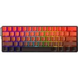 AKKO MONSGEEK FUN60 Max Shine-Through Blaze Gradient Hall Effect Manyetik Switch 8K Hz ARGB Kablosuz Hotswap Gaming Klavye - Turuncu - Siyah