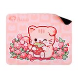 Akko Oyun Fare Altlığı, Kedi Temalı Pembe Klavye Bilgisayar Mouse Pad Masa Matı Dikişli Kenarlar, 36 x 28 cm Kaymaz Dayanıklı Kauçuk Taban Ev Ofis Oyun Çalışmaları için