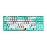 Akko QMK TKL Kablolu Mekanik Oyun Klavyesi, RGB Arkadan Aydınlatmalı ve Çalışırken Değiştirilebilir NKRO Rollover ile, Mac & Win için 5087S Monet's Pond Oyun Klavyesi (Akko V3 Pro Krem Sarı Anahtar)