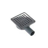 AKKON Lüks Çekvalfli Kare Paslanmaz Süzgeçli Yandan Çıkışlı Yer Süzgeci Yer Sifonu Koku Giderici 10X10 cm
