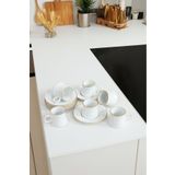 Akkoyunlu home 6 Kişilik Beyaz Türk Kahvesi Fincanı Takımı El Yapımı LÜX Seramik 90 ML