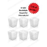 Akkoyunlu home 6'lı Set Buzdolabı & Kapak Içi Düzenleyici, Organizer Kutu - BDD-457