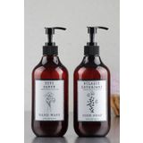 Akkoyunlu Home Amber 2'Li Bulaşık Deterjanı Ve Sıvı Sabun Şişesi Sabunluk Seti 500Ml/Yeşil