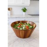 Akkoyunlu home Bambu Akasya Ağacı Salata Kasesi Meyve Sebze Kasesi Salata Karıştırma Kasesi