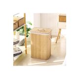 Akkoyunlu home Bambu Katlanır Dikdörtgen Kirli Çamaşır Sepeti 60 L