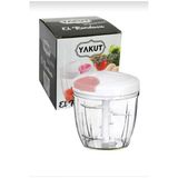 Akkoyunlu home Büyük Boy 5 Bıçaklı Ipli El Rondosu Doğrayıcı 1000 ml