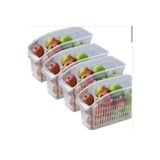 Akkoyunlu home Buzdolabı Sepeti Dolap İçi Düzenleyici Sepet Organizer Şeffaf 4 Adet 30x17x16