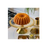 Akkoyunlu home Mermer Pasta Standı Mermer Kek Standı Mermer Pastalık Gold Ayaklı Kek Ve Pasta Standı 30cm