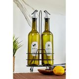 Akkoyunlu Home Metal Stantlı 2'Li Amber Yağlık Ve Sirkelik Seti Yağdanlık Takımı 750 Ml