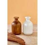 Akkoyunlu Home Soil Testi Dekoratif Pinterest Vazo Seramik Dekorasyon Çiçeklik Vazo(Beyaz-Kahve15cm)