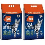 Akkum Bebek Pudralı Topaklanan İnce Taneli 2x10 lt Kedi Kumu