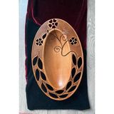 Akkus Wood Ahşap Dekoratif Tabak Oval Tabak Meyve Tabağı - 1 Adet