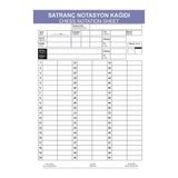 Aklımla Oynuyorum Satranç Notasyon Kağıdı A5 - 100 Sayfa | Otokopili Hamle Kayıt Formu (Turnuva & Antrenman)