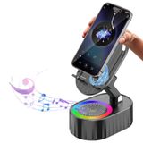 AKLLCCR Kablosuz İndüksiyon Ses Bluetooth Hoparlör 5in1 Telefon Tutucu Taşınabilir Güç Tablet Standı iPhone Android için Renkli Ortam Işığı ile Arkadaş, Aile için Benzersiz Havalı Gadget Teknik
