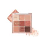 aklow akyoleticaret #02 Rose Petal Mat ve Işıltılı Tonlardan Oluşan Far Paleti - Renkli