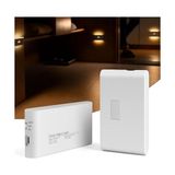 aklow akyoleticaret 2 Adet Iki Yönlü Sensörlü Şarjlı LED Aplik, 5W, 2700K Sıcak Işık, Dc 5V, 110° Hareket Algılama, 3-5m Sensör Mesafesi, 20 Saat Sabit Işık Süresi, Otomatik/manuel Modlu, Abs Gövde - Çok Renkli