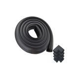 aklow akyoleticaret 2 Metre Kauçuk Kenar ve 4 Adet Köşe Siyah Kauçuk Kenar Koruyucu - 10 x 10 cm - Renkli