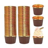 aklow akyoleticaret 20 Adet Mini Muffin ve Cupcake Kalıbı – Yapışmaz Tek Kullanımlık Kağıt Kek Kalıbı, Isıya Dayanıklı, Renkli ve Pratik, Kahve - 10 x 10 cm
