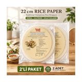 aklow akyoleticaret 20 Yaprak Pirinç Yufkası; 10 Yaprak (22 Cm) x 2'li Paket, Rice Paper Glutensiz| Vietnam Usulü Spring Roll & Sushi Için Ince ve Esnek Pirinç Kağıdı