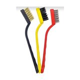 aklow akyoleticaret 3'lü Tel Fırça Seti, Aspiratör, Ocak, Banyo, Musluk, Duşakabin, Lavabo ve Fırın Temizliği - Çok Renkli - 10 x 10 cm
