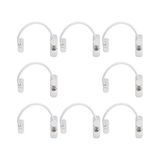 aklow akyoleticaret 8 Adet Halatlı Pvc Kapı Pencere Emniyet Kilidi, Beyaz Kablolu Pimapen Emniyet Mandalı - 10 x 10 cm - Renkli