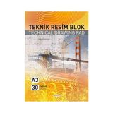 aklow akyoleticaret A3 Teknik Resim Blok - 30 Yaprak, Profesyonel Mühendislik ve Mimarlık Çizim Defteri, Ofis ve Okul Için Kaliteli Kırtasiye Ürünü - Çok Renkli - Standart - Otomatik