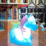 aklow akyoleticaret Aklow® Dekoratif Unicorn Renk Değiştiren Pilli LED Gece Lambası (Mavi)
