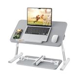 aklow akyoleticaret AL30 Ayarlanabilir Laptop Standı, Ergonomik Tasarım, 17 Inç Uyumlu, Taşınabilir Masa, Gri - Çok Renkli - 10 x 10 cm